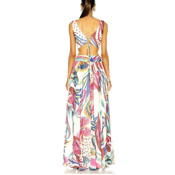 PatBo $850 Plunging Maxi Dress Cutout Formal Maxi Dress Gown Sz 2 NWT - Picture 3 of 10